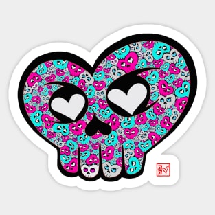 HeartSkulls #3 Sticker